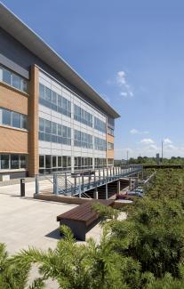 Roof garden with benches